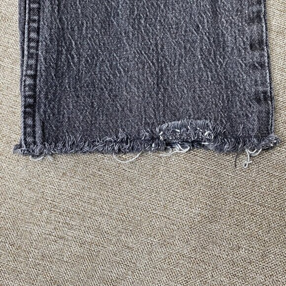 Gap Cheeky Straight Denim Jeans Women's 6S Mid Rise Gray Distressed Hem Casual - Picture 7 of 13